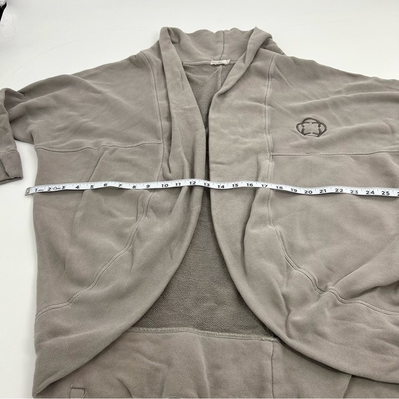 Barefoot Dreams Malibu Collection Gray Slate Brushed Terry Circle Cardigan S/M - Picture 7 of 10